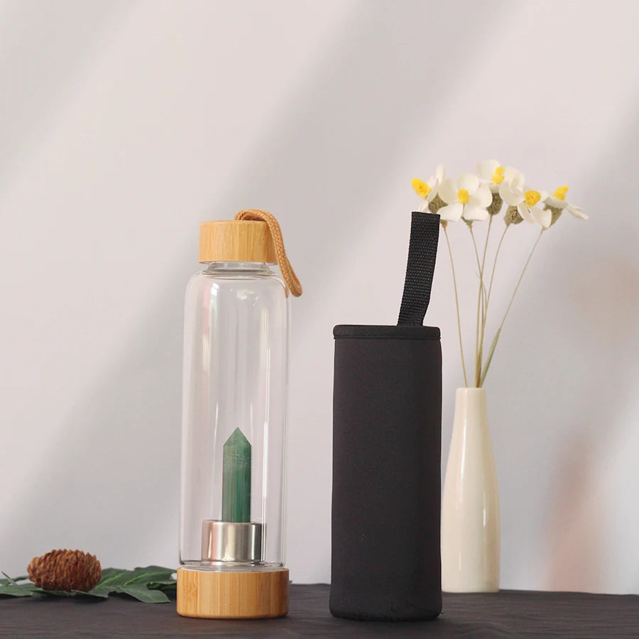Recharge Chakra Water Bottle - Green Aventurine