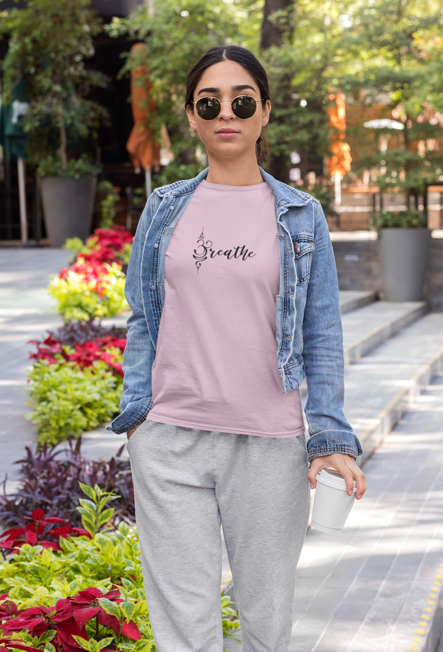 “BREATHE” Sacred Flow Tee – Om Alignment Edition