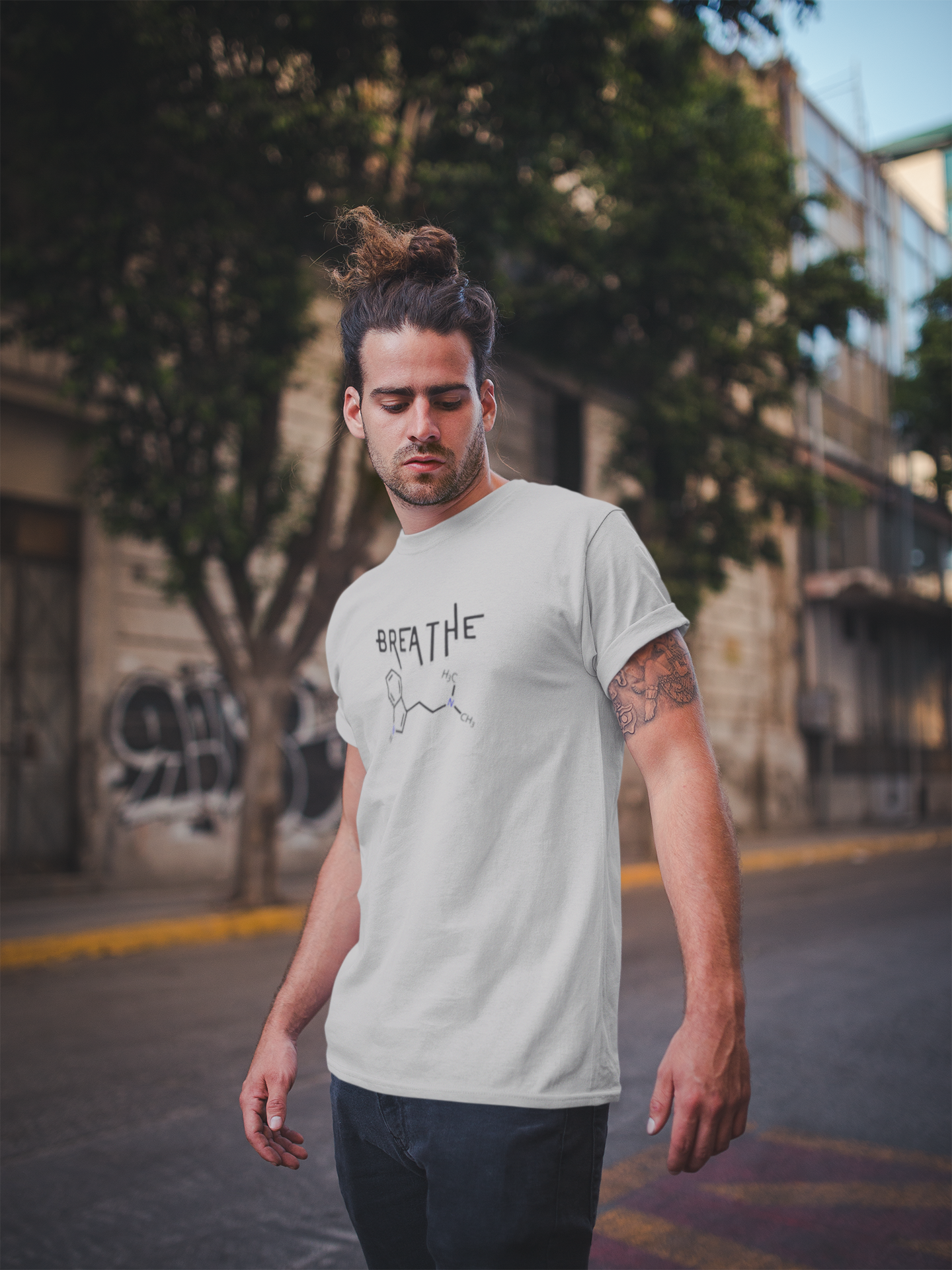 “BREATHE” Molecular Tee – The Chemistry of Calm
