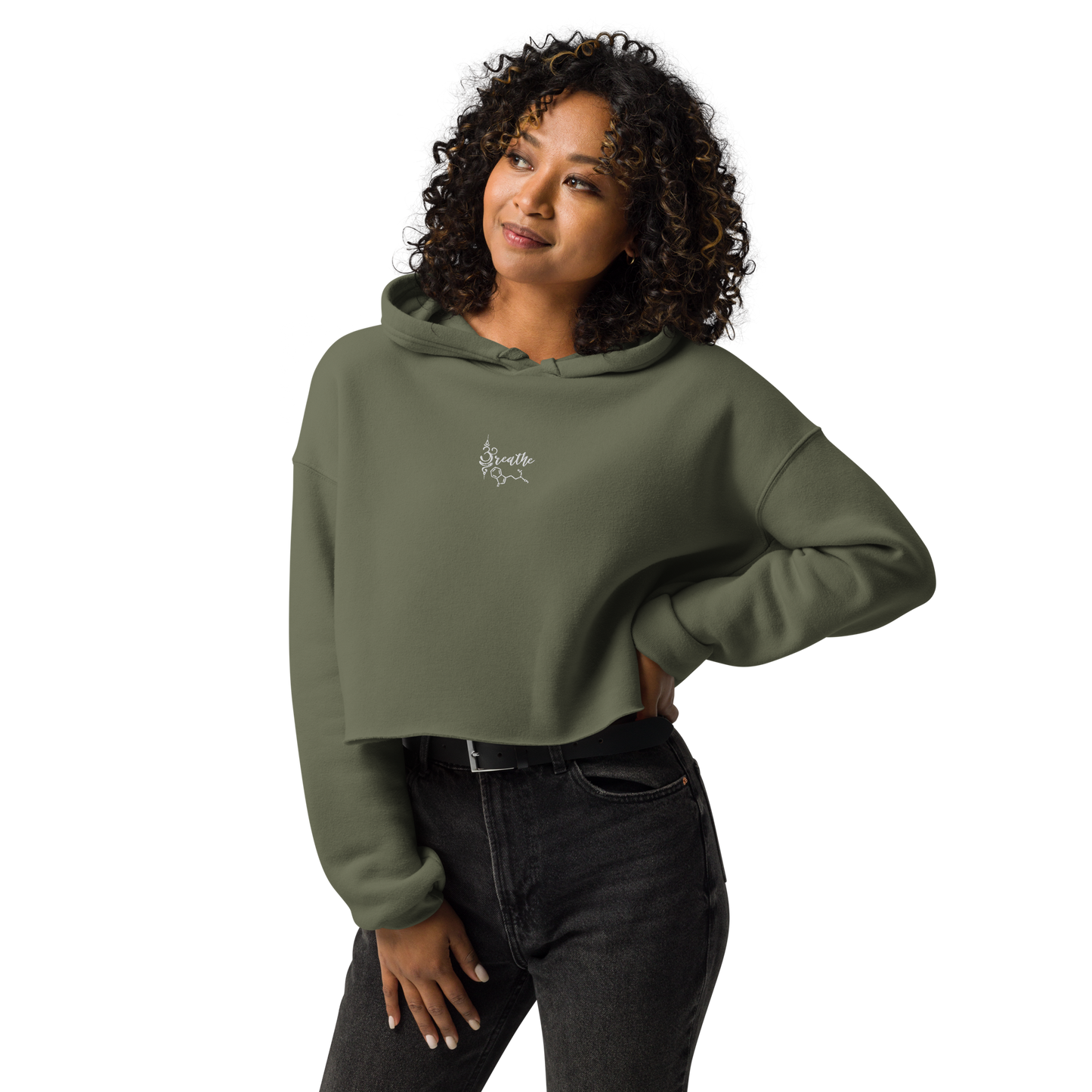 Breathe & Believe Crop Hoodie – Your breath is your power