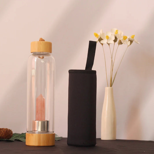 Recharge Chakra Water Bottle - Rose Quartz