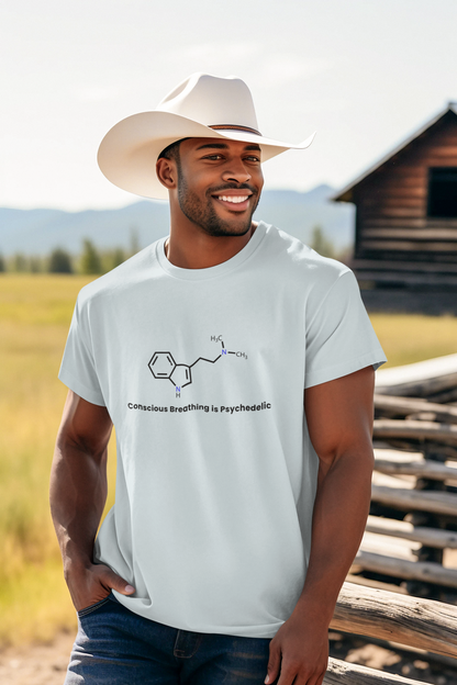 “Conscious Breathing Is Psychedelic” Unisex Tee – Molecules of Mindfulness